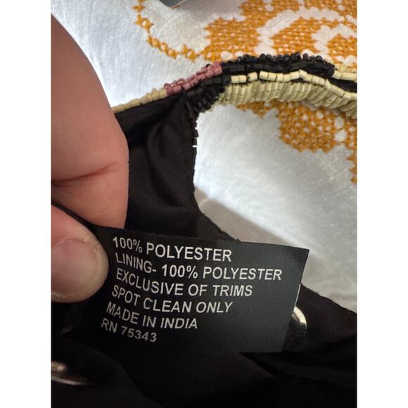 From India to You Viral Beaded TJ Maxx Marshalls Fringe Top Handle Bag 70s Retro - Picture 4 of 4